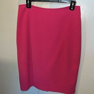 Banana republic factory knee length pencil hot pink skirt, size 8